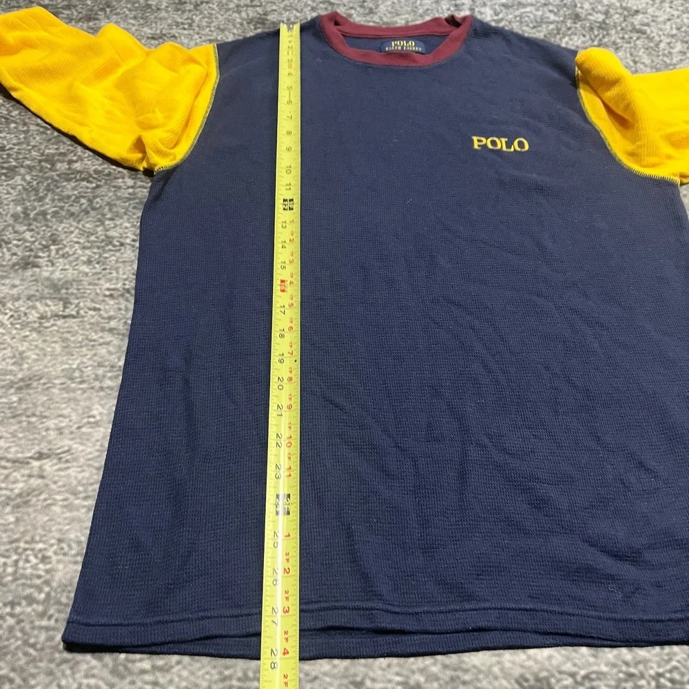 Polo Ralph Lauren Long Sleeve Waffle Thermal Shirt‎ Mens XL Color Block